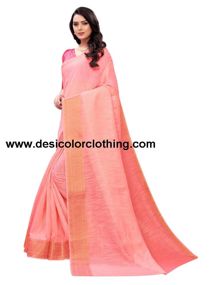 Pink Coloured Chanderi Jacquard Partywear saree | SLV1529S108