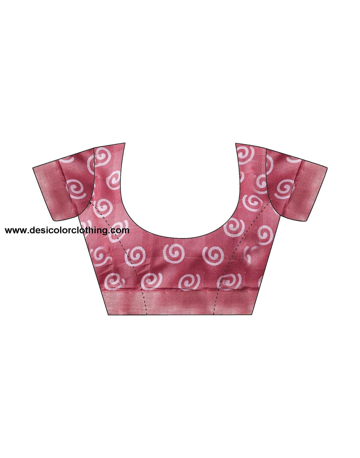 Pink Printed Cotton Saree