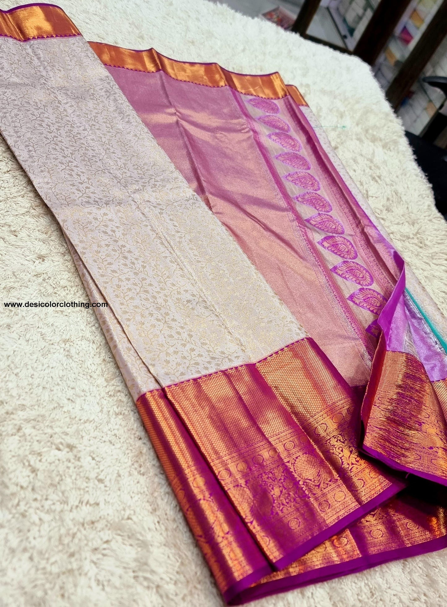 Kanchipuram Meenakari Pattern Bridal Blended High Quality Budget Silk Sarees