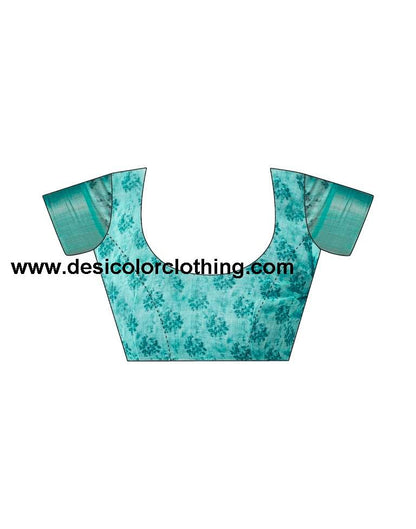 Blue Linen Printed Sarees