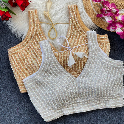 Handcrafted Pure Silk Blouse for Ethnic Wear