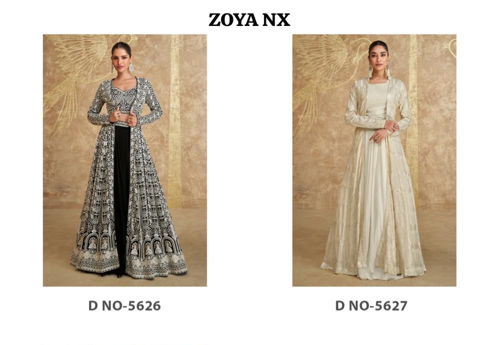 Product Image - Elegant Zoya NX Georgette Designer Saree for Festive and Wedding Wear