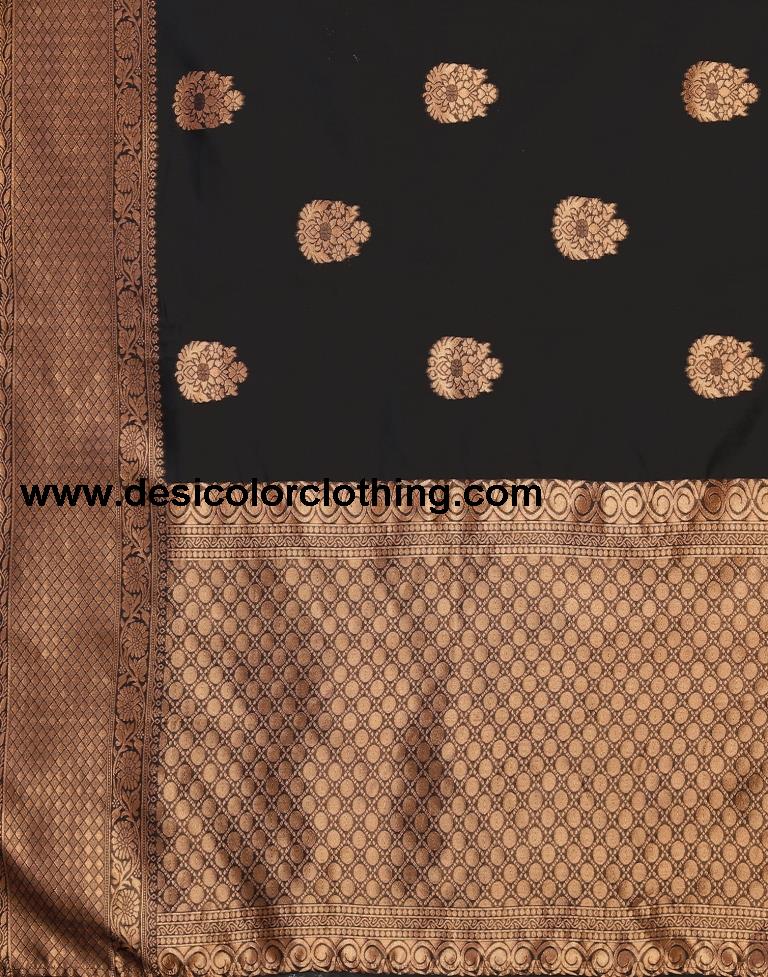 Black Banarasi Silk Saree