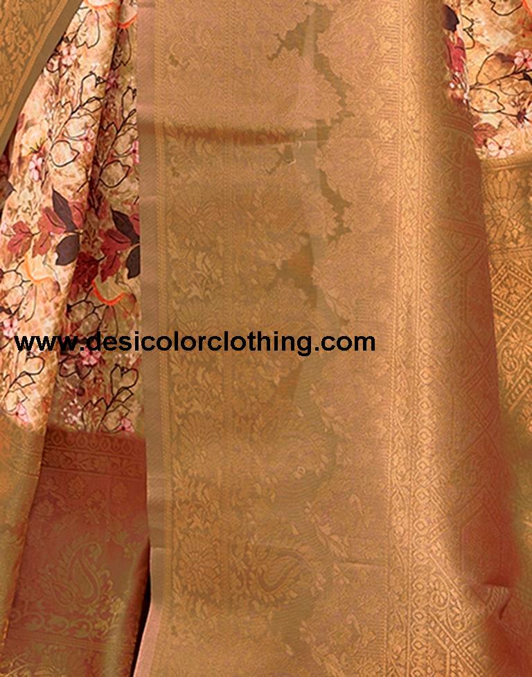 Yellow Silk Printed Ready To Wear