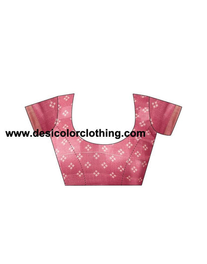 Pink Cotton Printed Sarees