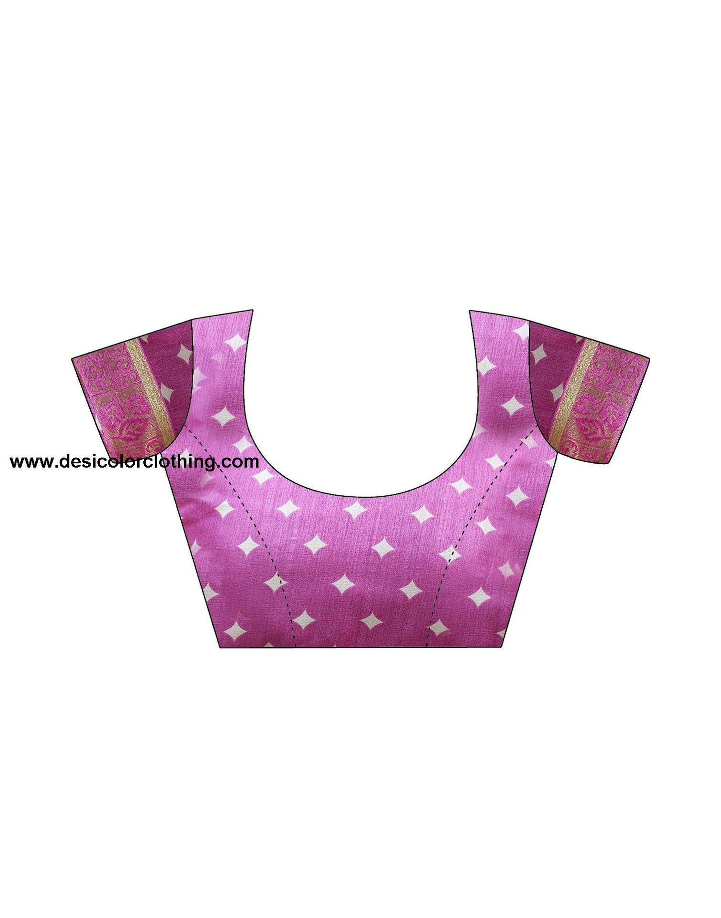 Pink Printed Silk Saree