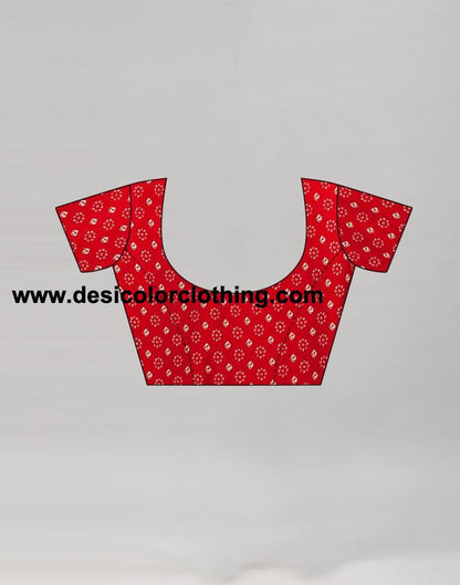 Ruby Red Printed Saree | 2041S571