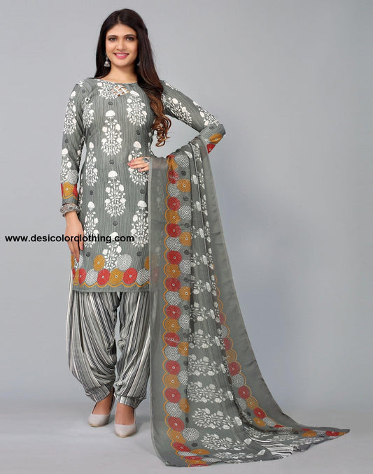 Printed Unstitched Salwar Suit Material
