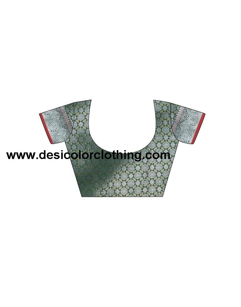 Sacramento Green Coloured Poly Silk Jacquard Saree | SLV1828S138