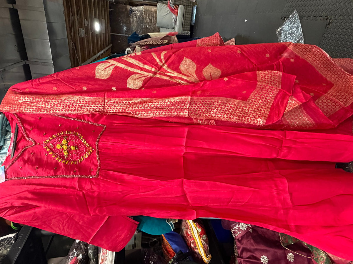 Product Image - Beautiful anrakali for party wear mal cotton - 7