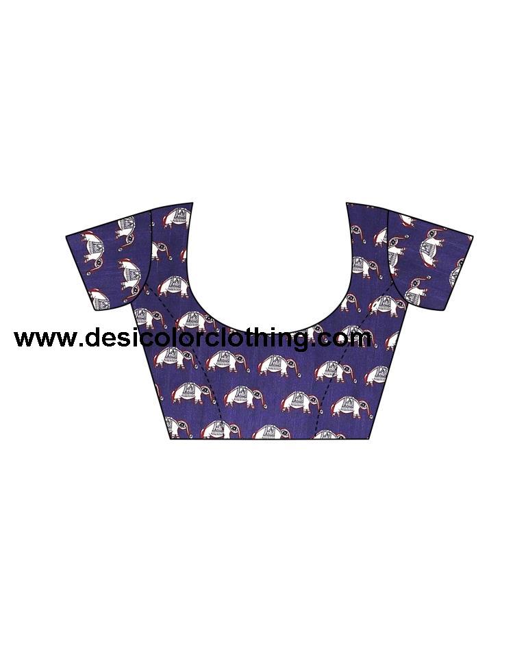 Torquise Blue Coloured Poly Silk Digital Printed Partywear saree