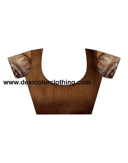 Copper Chiffon Plain Saree