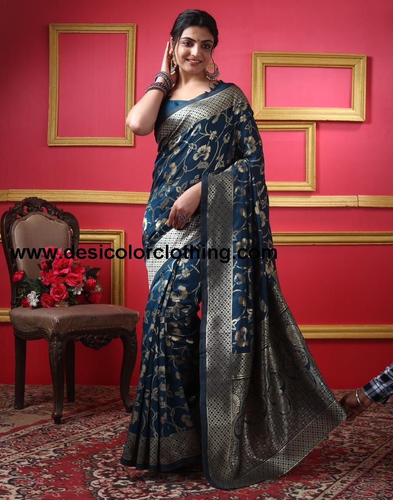 Rama Silk Plain Saree