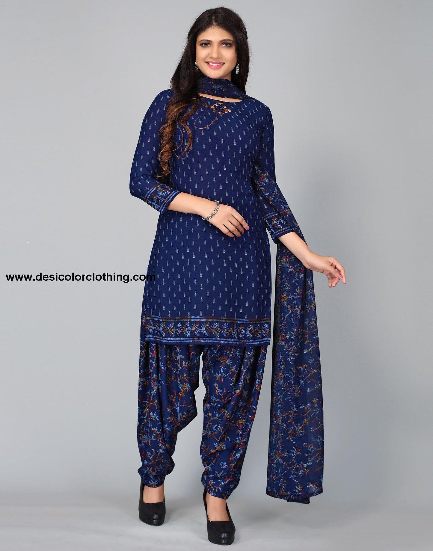 Printed Unstitched Salwar Suit Material