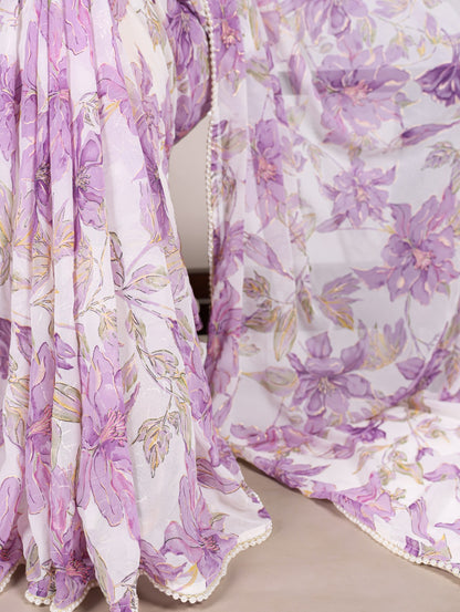 Product Image - Exquisite Designer Georgette Saree for Festive Wear