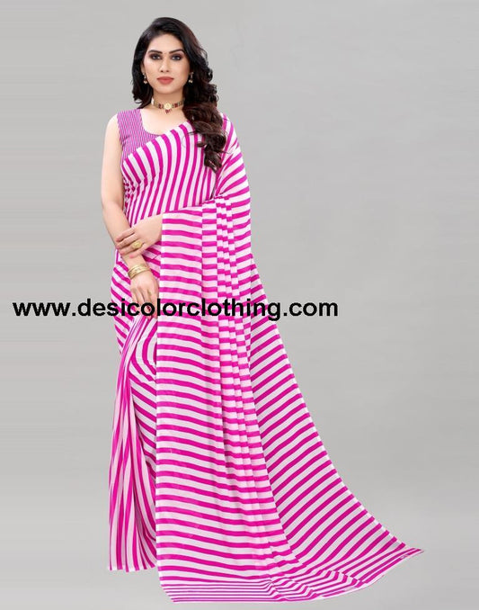 Pink Printed Saree | 2097S451