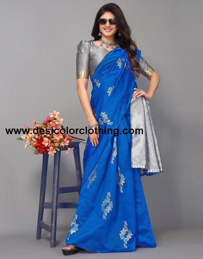 Blue Silk Saree