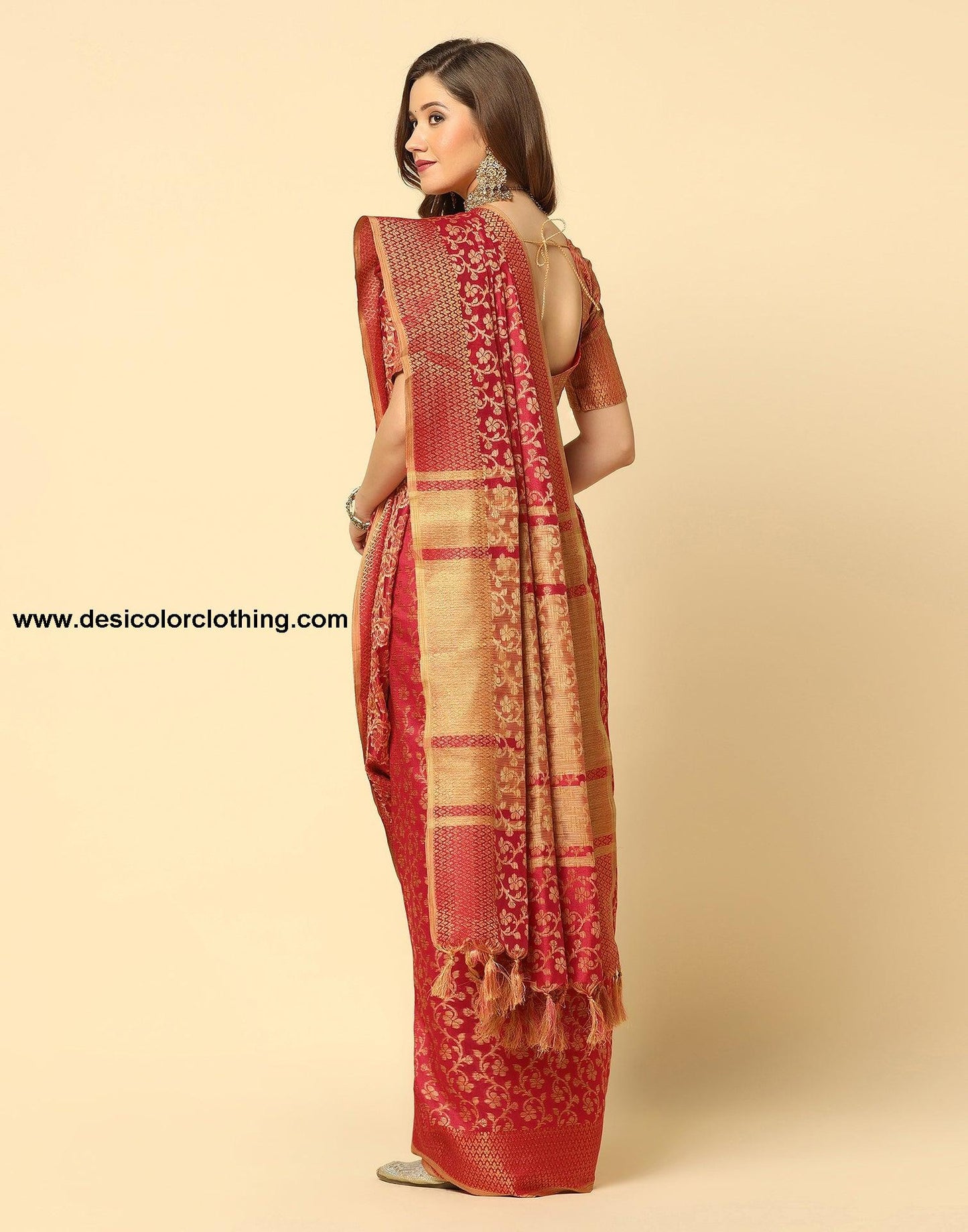 Red Banarasi Silk Saree