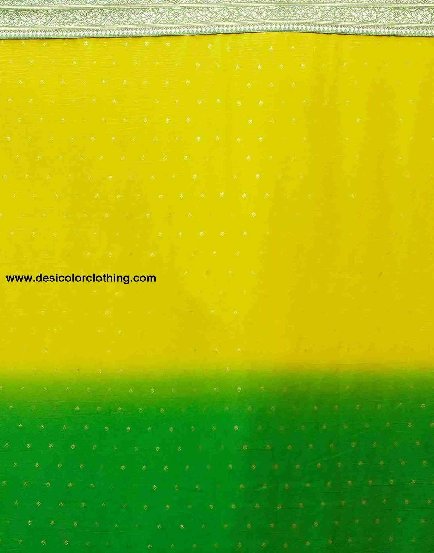 Yellow Georgette Plain Saree