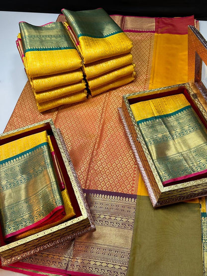 Product Image - Designer Saree in Georgette Fabric | Soft Banarasi Pattu Brocade