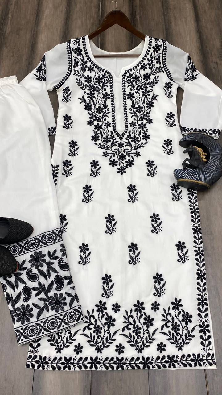 Product Image - Exclusive Designer Kurti-Pant Pair - Perfect for Festive Attire