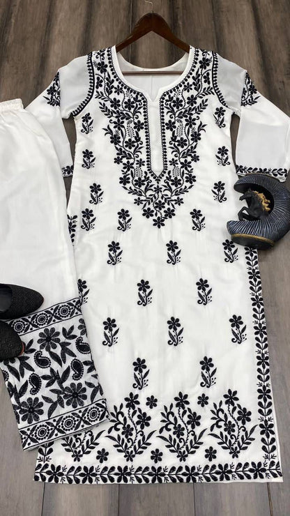 Product Image - Exclusive Designer Kurti-Pant Pair - Perfect for Festive Attire