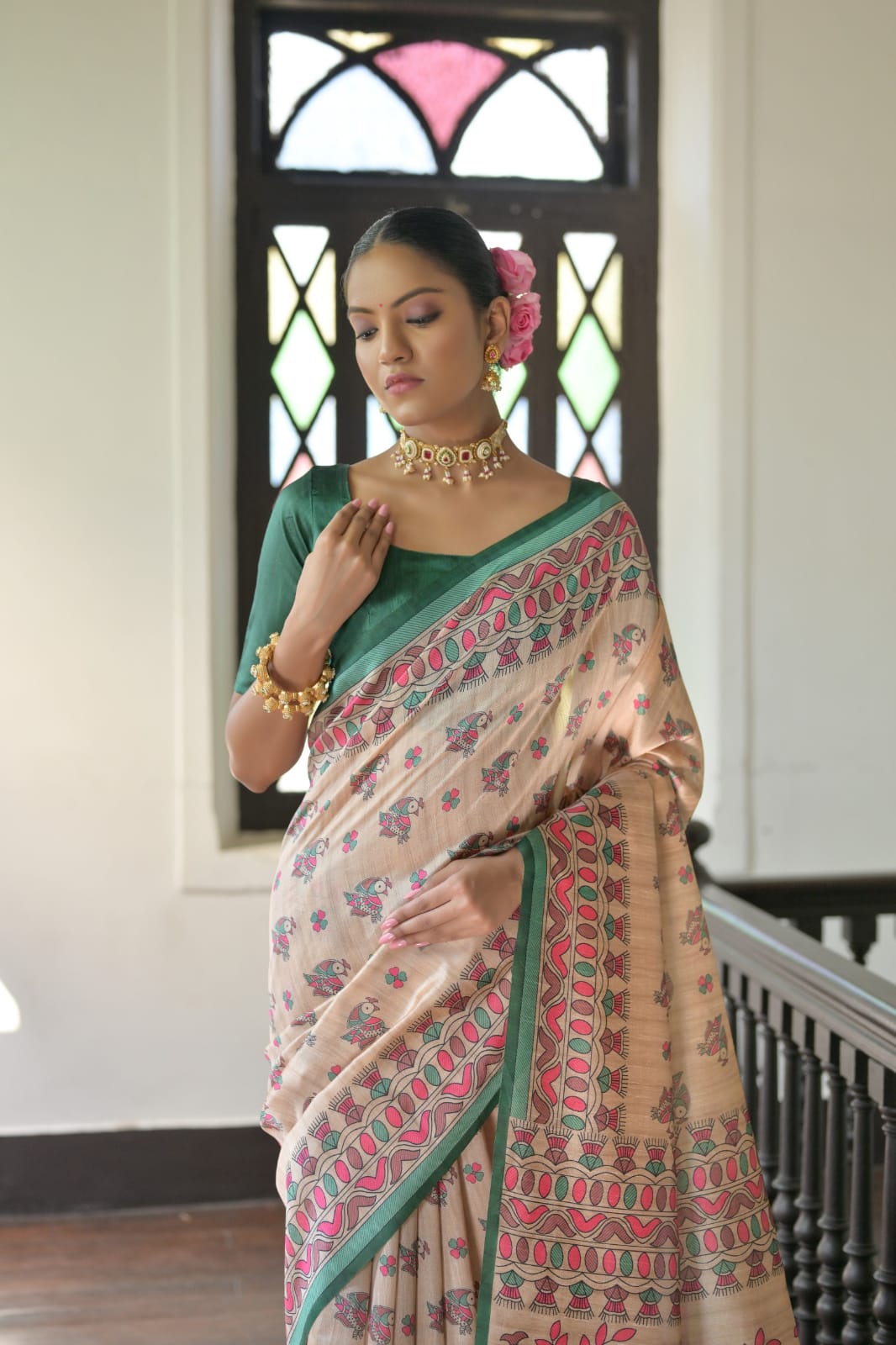 Product Image - Elegant Designer Georgette Saree for Festive Occasions