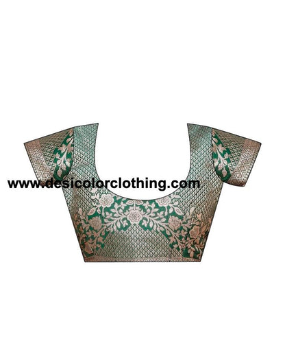 Olive Green Cotton Woven Saree
