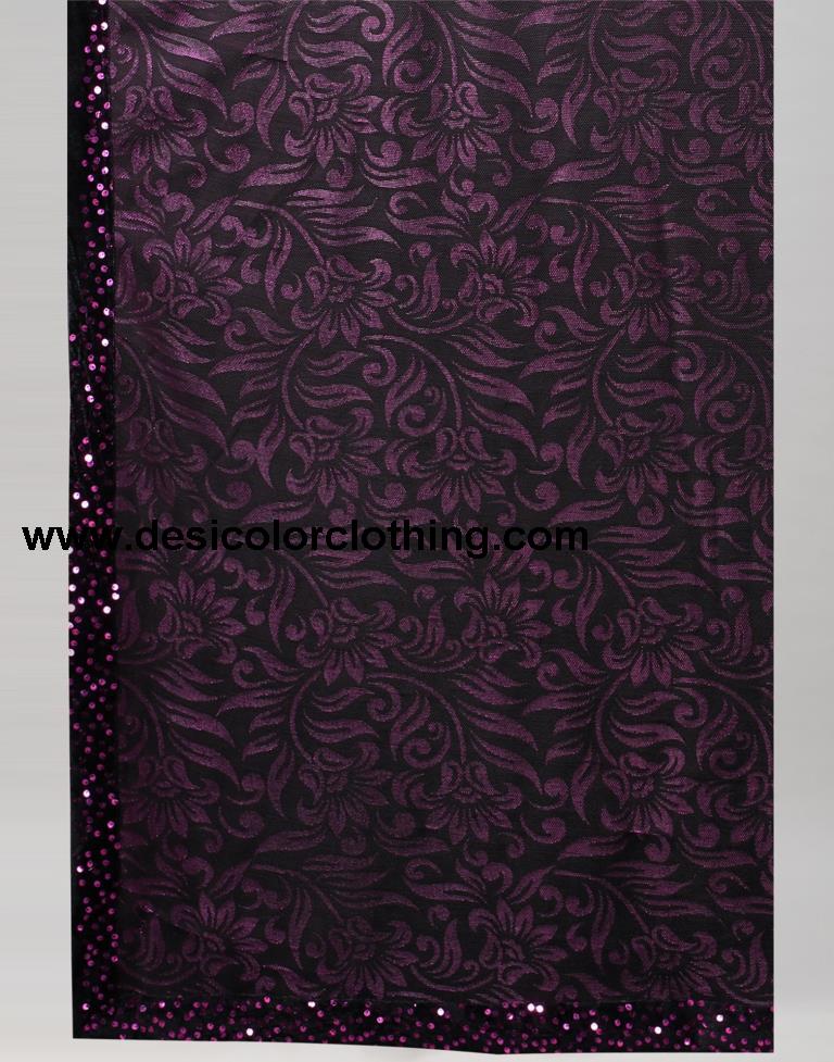 Wine And Black Woven Saree | 2324S212