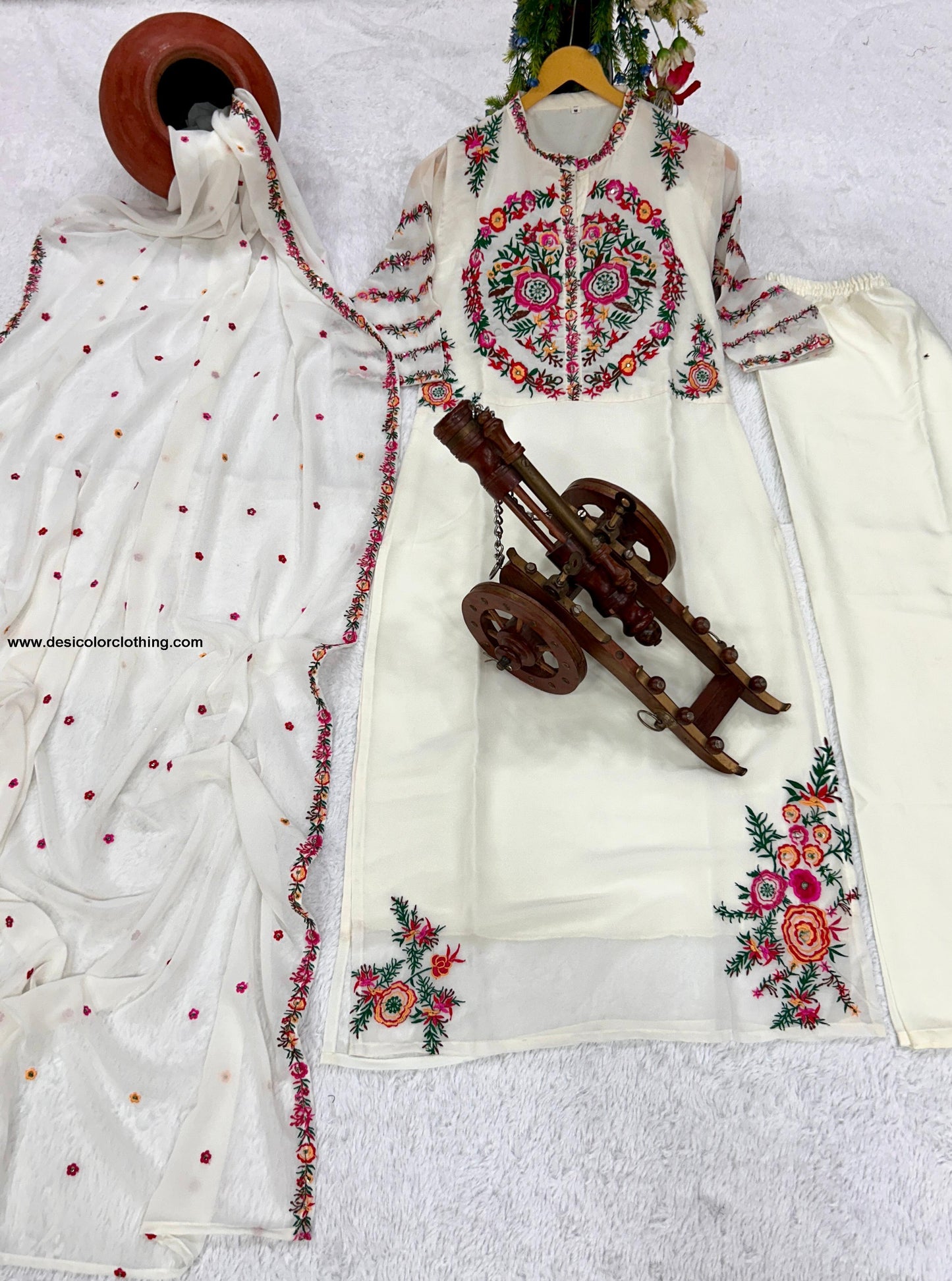 Party Wear Fox Georgette Kurti Pant
