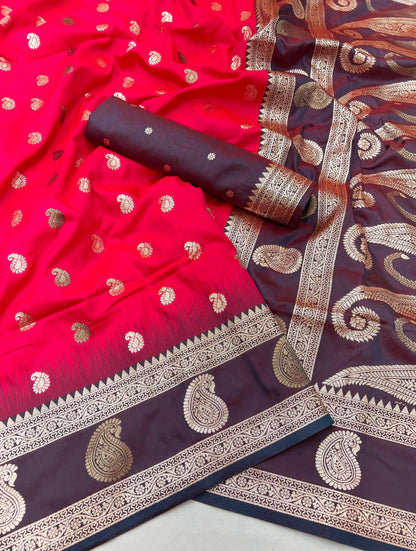 Product Image - Designer Banarasi Silk Saree with Zari Weaving