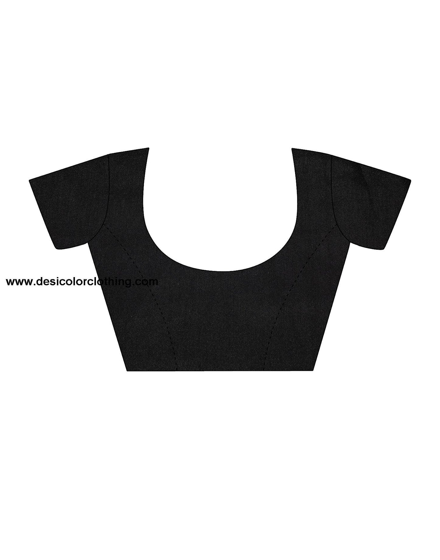 Black Georgette Plain Saree