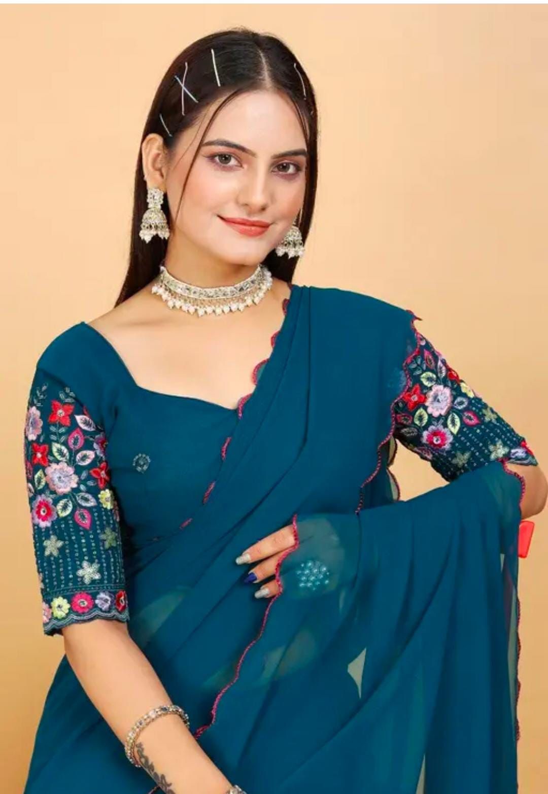Product Image - Fancy georgette saree