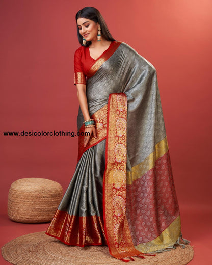 Rich Cotton Jacquard Silk Saree