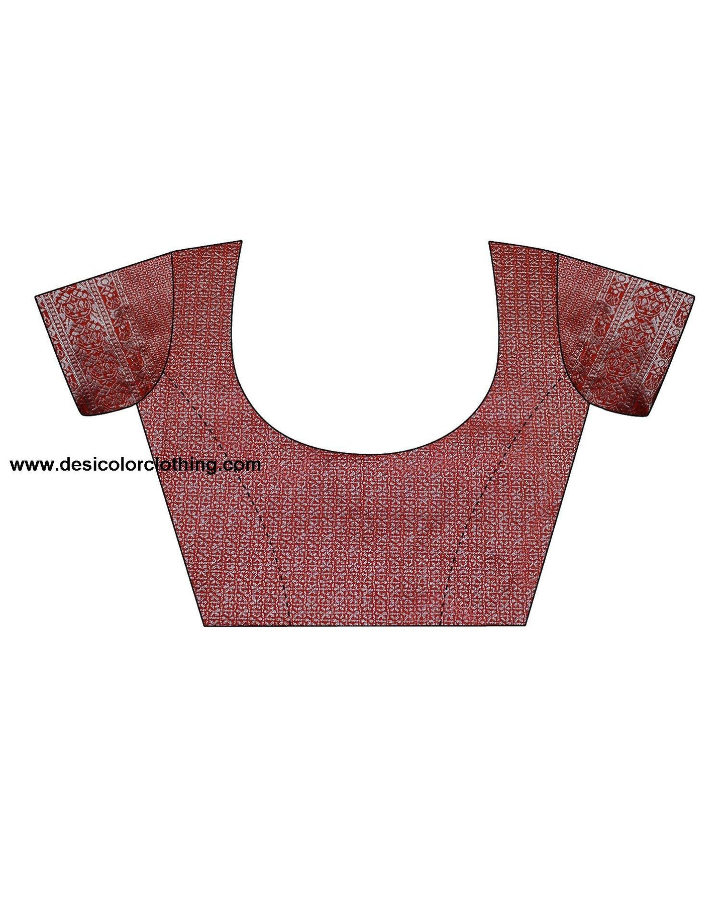 Red Jacquard Silk Saree