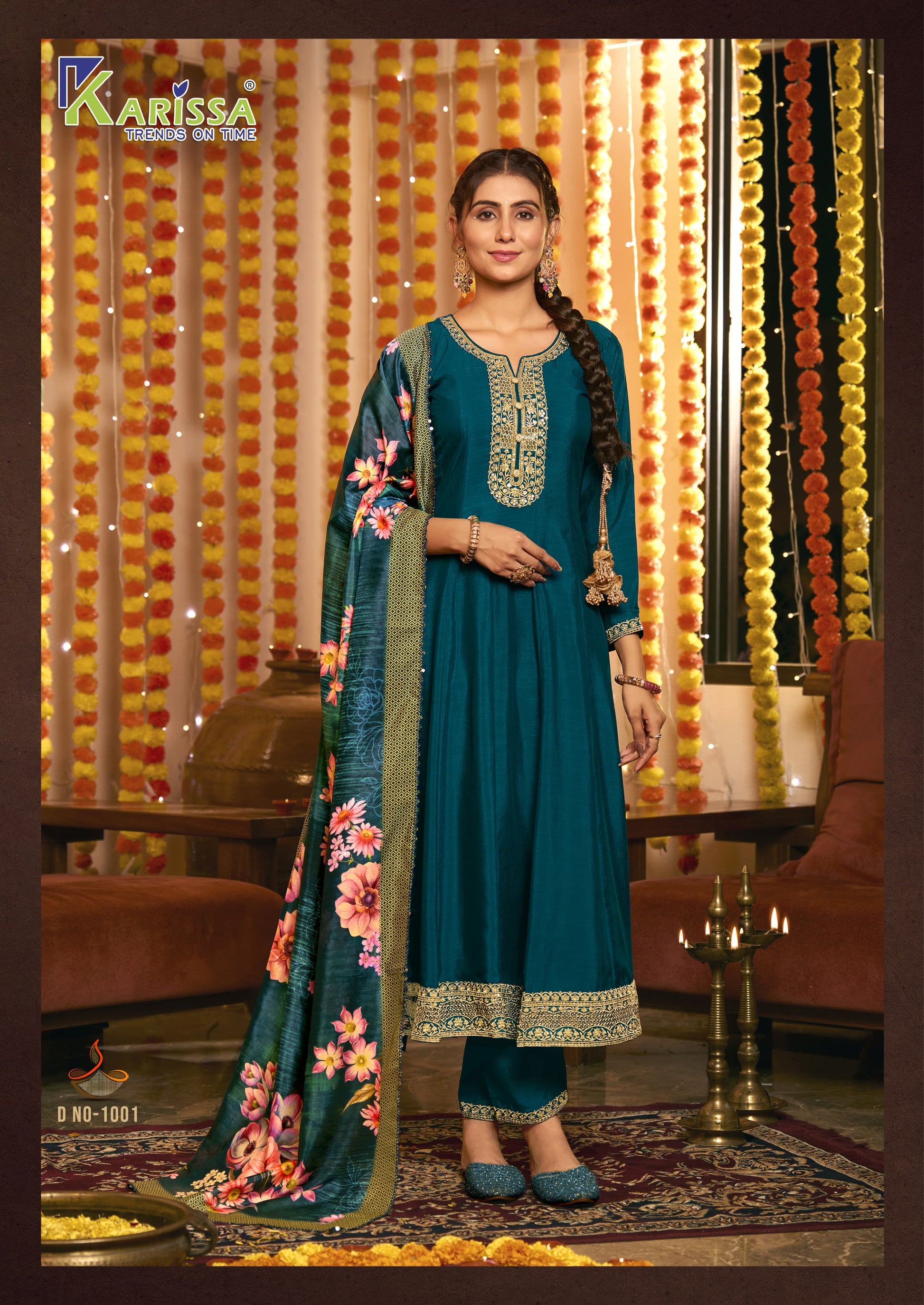 Product Image - Karissa Gehna Designer Saree - Premium Vichitra Silk Ethnic Wear