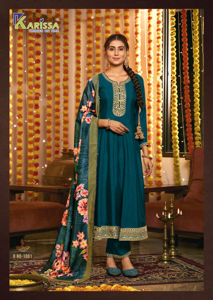 Product Image - Karissa Gehna Designer Saree - Premium Vichitra Silk Ethnic Wear