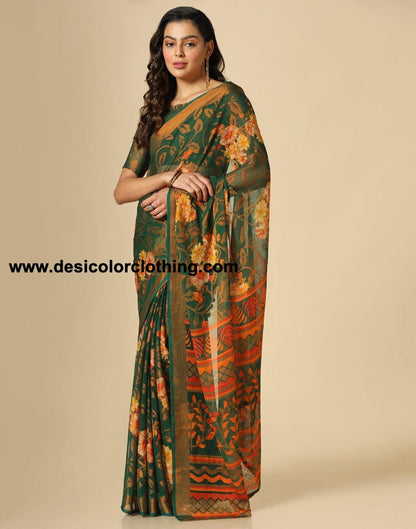 Green Brasso Saree