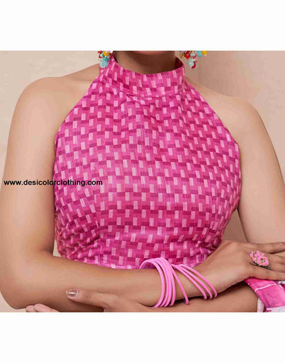 White Cotton Printed Saree