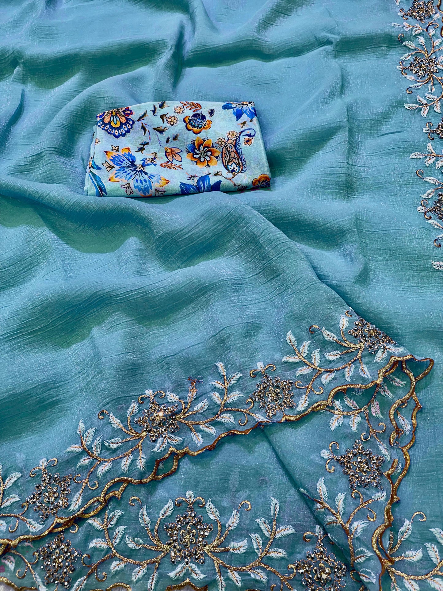 Product Image - Exquisite Designer Saree | Georgette Fabric | Festive & Wedding Wear