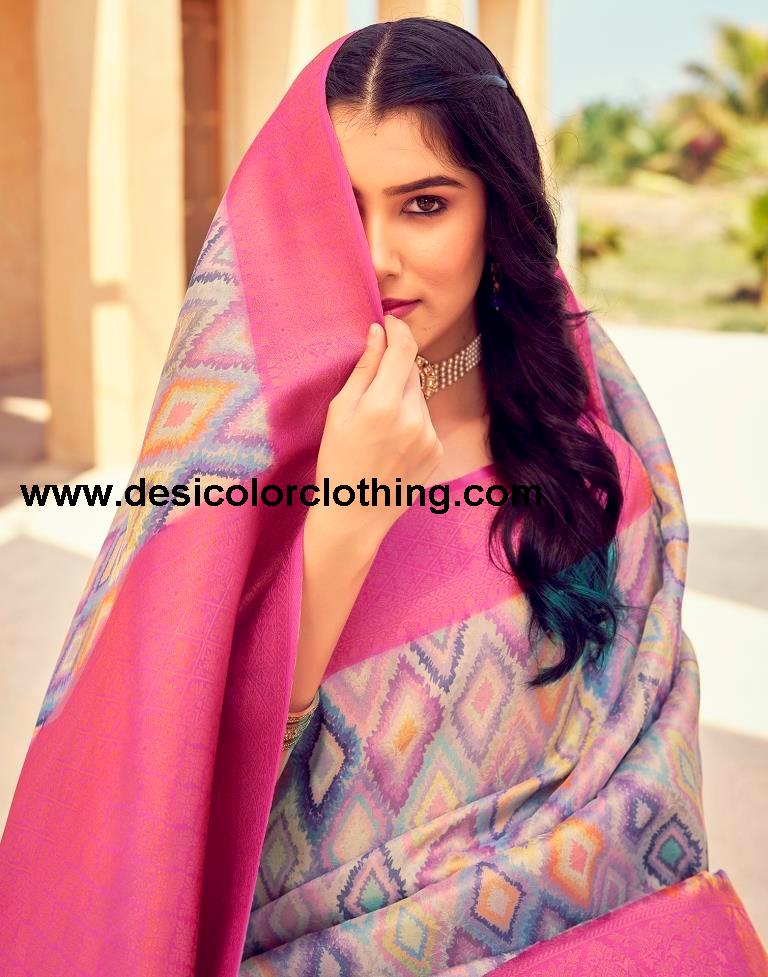 PinkWeaving Silk Printed Ready To Wear