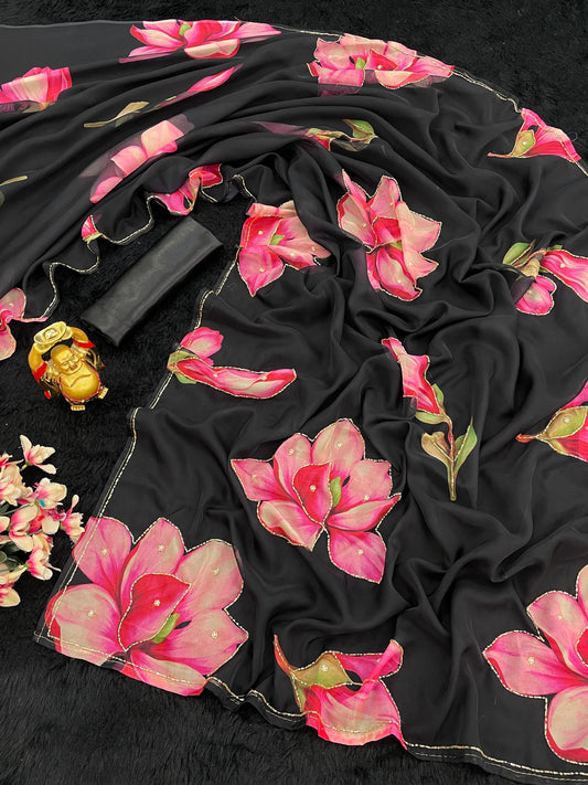 Product Image - Designer Hand Work Saree - KC-854