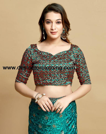 Rama Green Silk Saree
