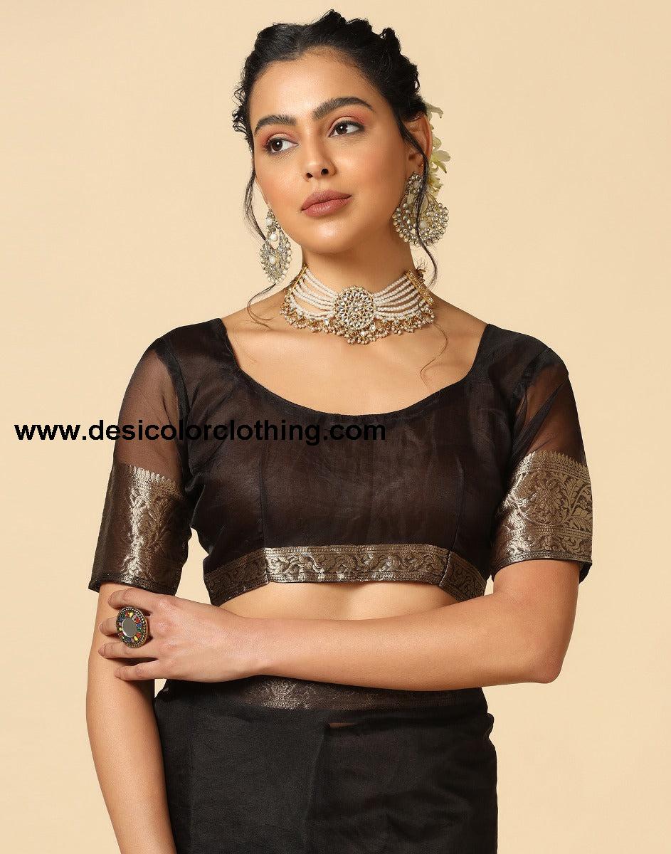 Black Organza Saree