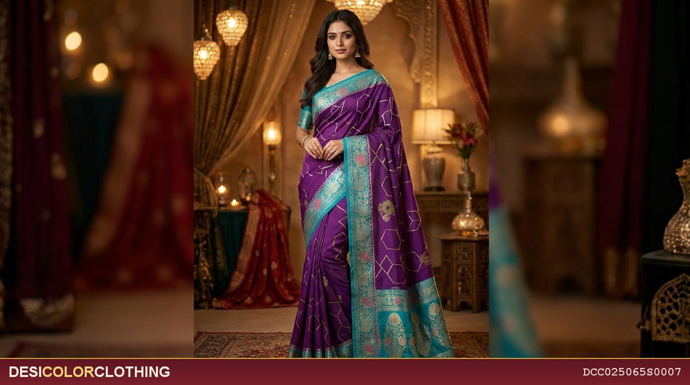 Product Image - Elegant Banarasi Soft Georgette Fancy Sarees - 3