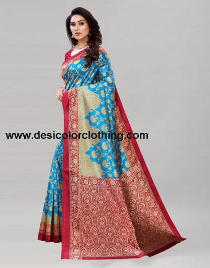 Sky Blue Banarasi Silk Saree | 1992S495