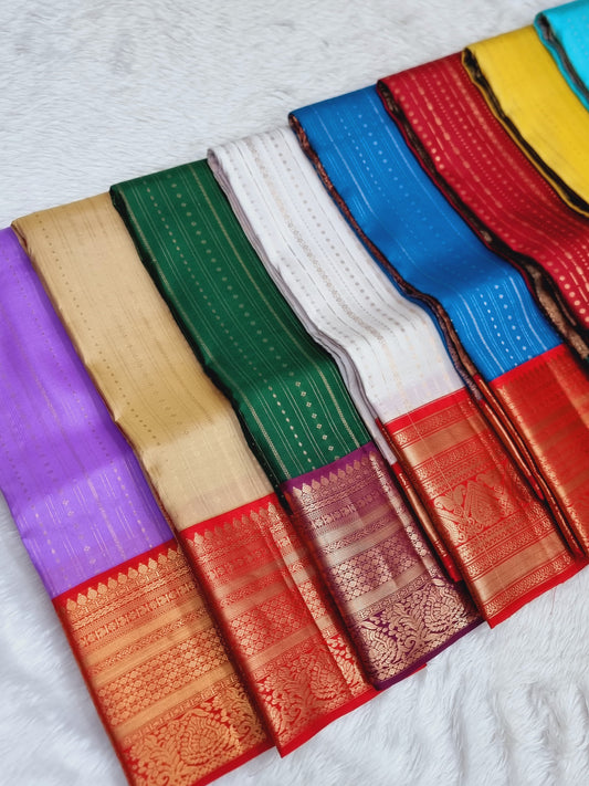 Product Image - Exquisite Designer Strip Pattern Traditional Korvai Saree