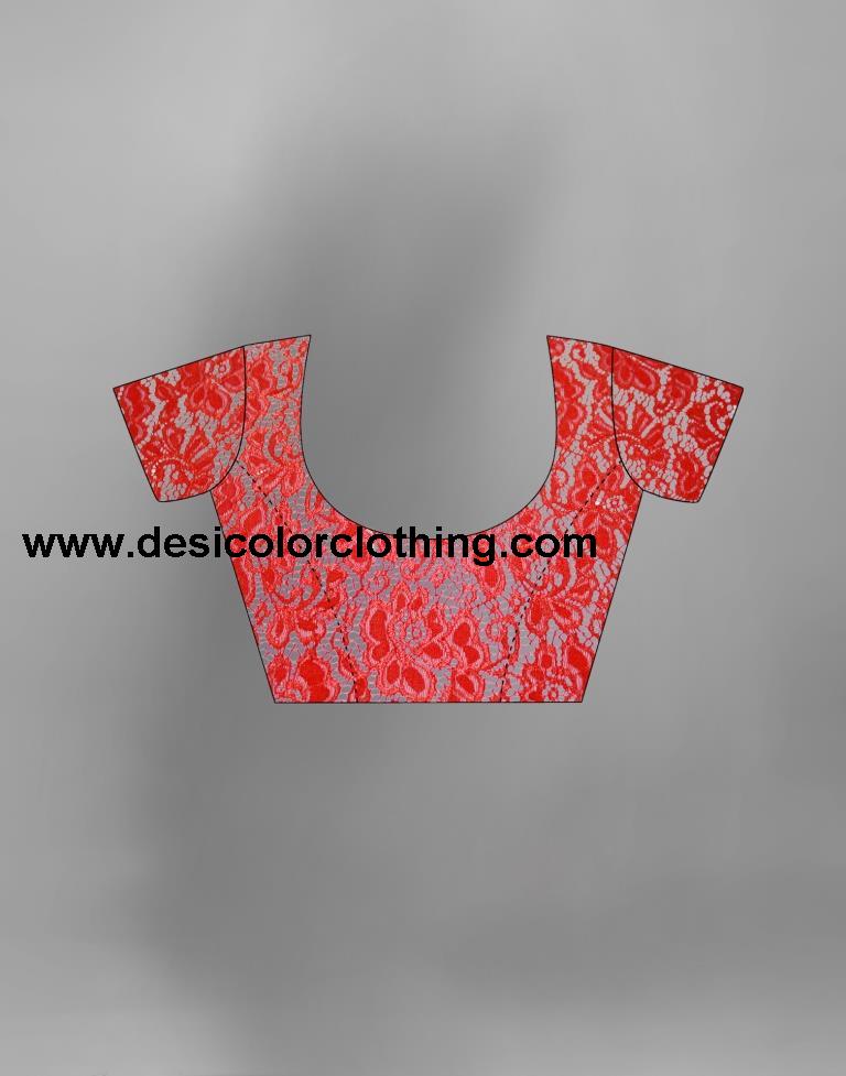 Red Coloured Russell Net Partywear saree