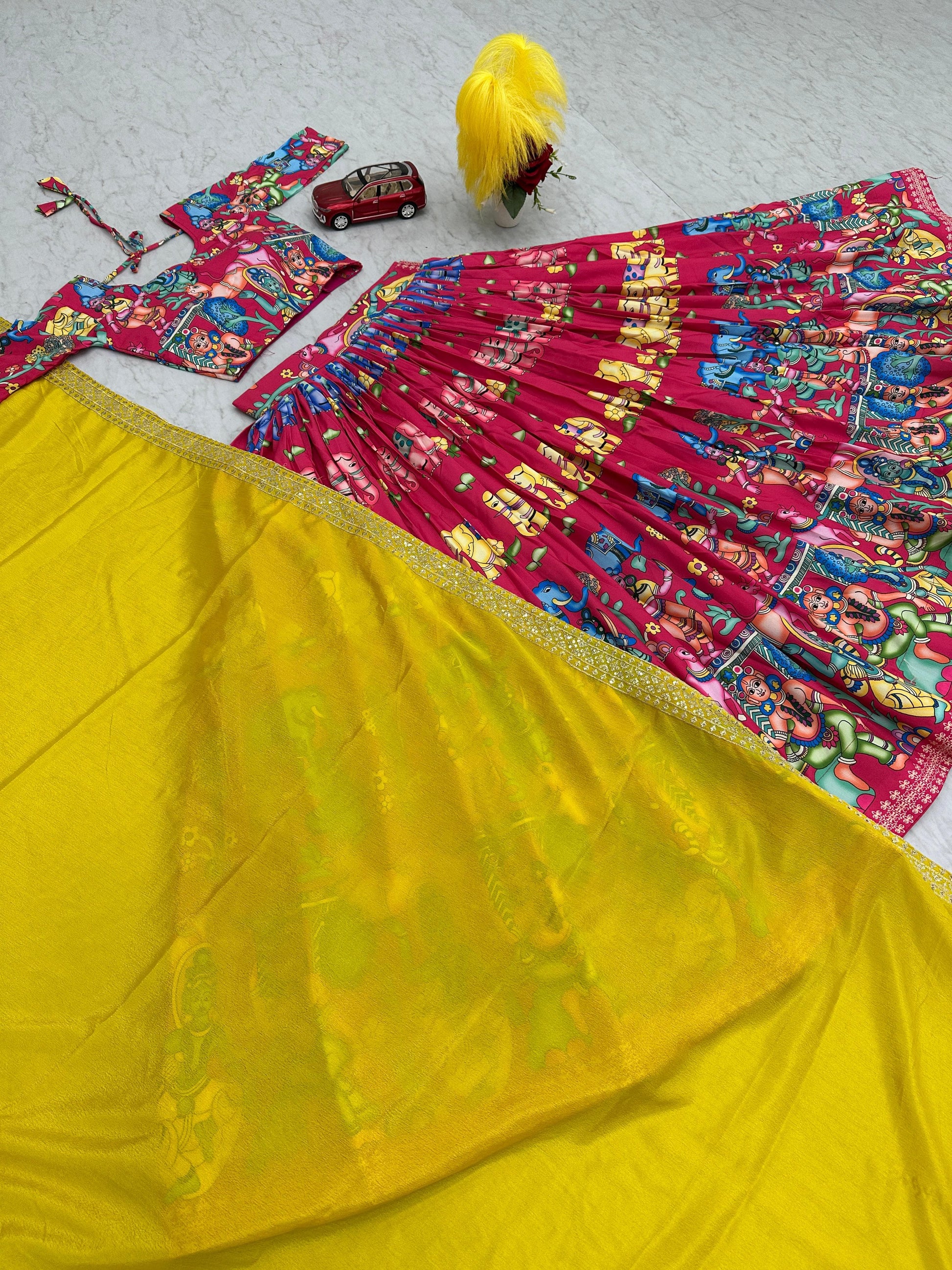 Product Image - Exquisite Kalamkari Lehenga Choli - Mahant Creation
