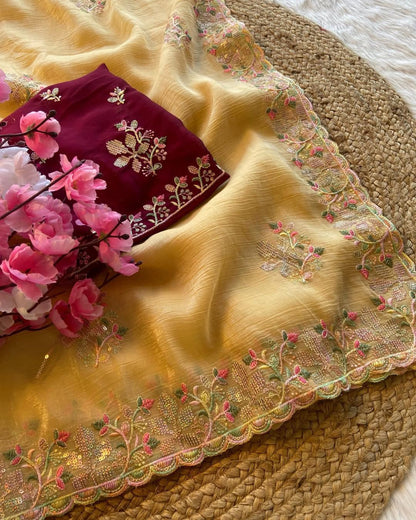 Product Image - Designer Georgette Saree for Festive and Wedding Attire